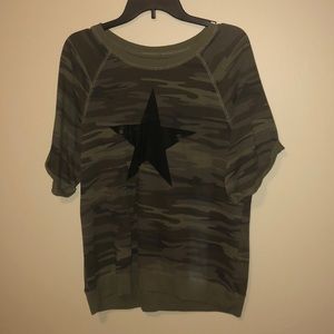 green camo short sleeve shirt